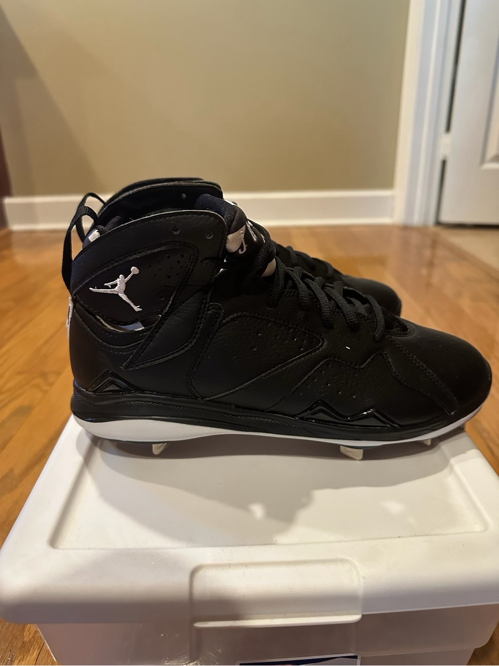 Jordan Men’s Black and White High-Top Athletic Cleats